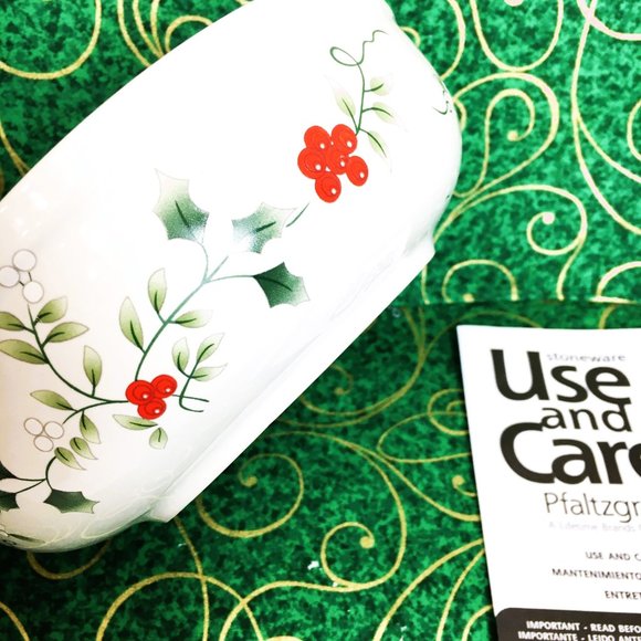 Pfaltzgraff Winterberry “Believe “ Serving Bowl 6.5" DishEUC - Picture 5 of 11